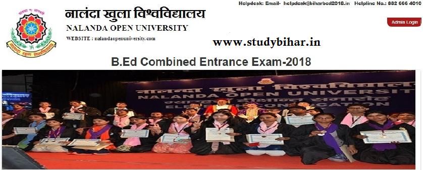 Nalanda open university bed cet 2018