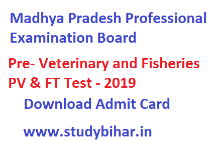 Pre- Veterinary and Fisheries PV & FT Test - 2019