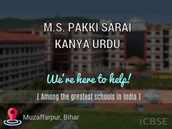 M.S. PAKKI SARAI KANYA URDU