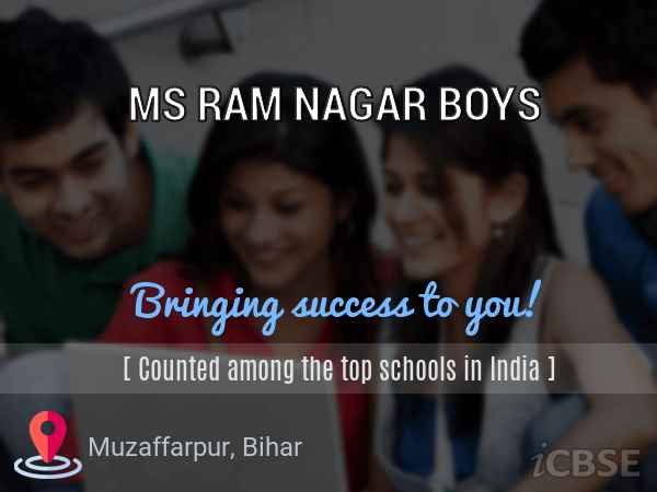 MS RAM NAGAR BOYS UDISE CODE 10 14 12 00 701 MUZAFFARPUR