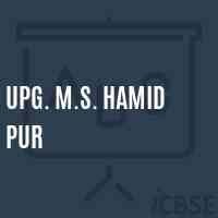 UPG. M.S. HAMID PUR UDISE CODE 10 14 09 04 401MUZAFFARPUR