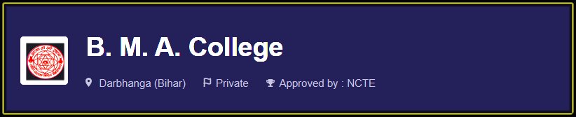 B.M.A College Darbhanga