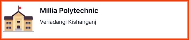 Millia Polytechnic, Veriadangi, Kishanganj