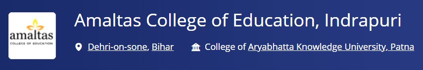 Amaltas College of Education, Rohtas