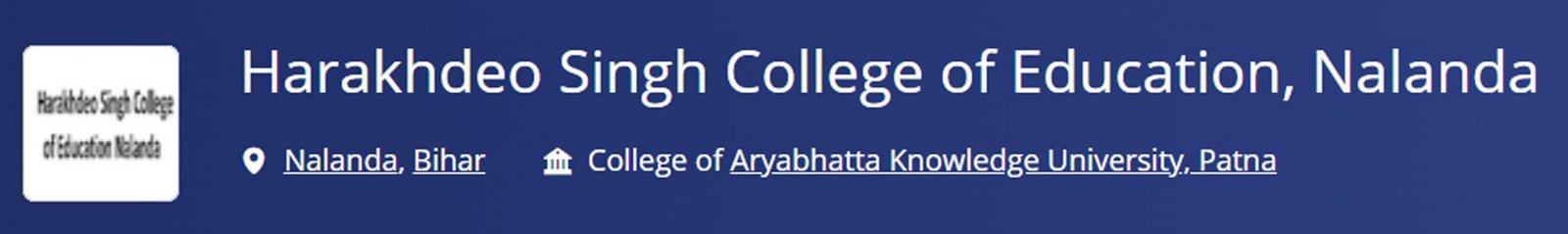 Harakhdeo Singh College of Education Ramanuj Bag, Nalanda