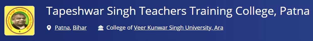 Tapeshwar Singh Teacher's Training College, Bhojpur